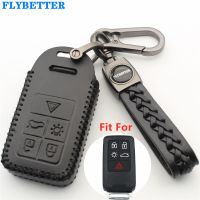 [A Car Home] FLYBETTER ของแท้หนัง5ปุ่ม Keyless Key สำหรับ Volvo S60/S80/V60/XC60/XC70/S60L/V40 L626