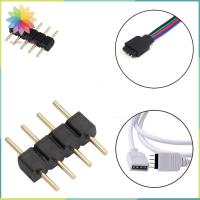 HETU070703. ขั้วต่อขั้วปลายสายไฟสำหรับ4Pin ไฟแถบไฟ Led สีทองแดงสำหรับ Rgb 3528 5050 Smd 100ชิ้นขั้วต่อขั้วอะแดปเตอร์ปลั๊กตัวผู้