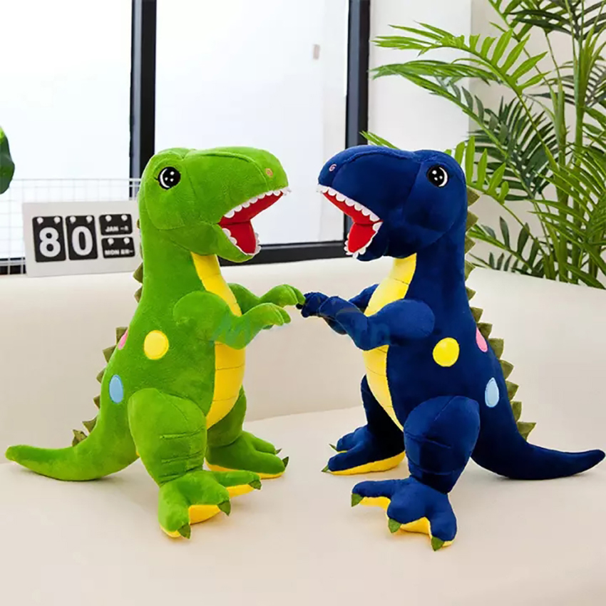 YUESUO Plush Dinosaur Stuffed Animals Soft Toy Dino Plushies Cotton Birthday Gifts for Kids Green 9 Inch 