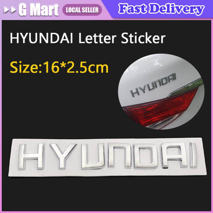 ??????LazTop Seller??????HYUNDAI Logo???ABS Chrome HYUNDAI Logo Letter Car Auto ...