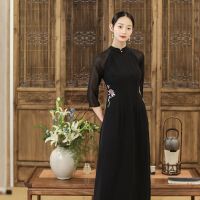 【ใหม่อิเล็กทรอนิกส์วินเทจ Lange Qipao H Anfu Vrouwen จีนแบบดั้งเดิม Kleding Cheongsam Gewaad Orientale Vestido Chino Mujer Moderne Eleganti