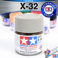 TAMIYA 81532 X-32 X32 TITANIUM SILVER ไททาเนียมสีเงิน ACRYLIC PAINT MINI COLOR 10ML สีอะครีลิกสำหรับพลาสติก โมเดล VCA GUNDAM