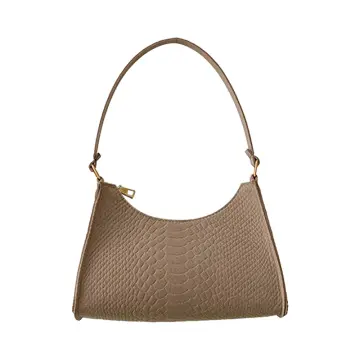 2023 New Pu Women's Bag Crocodile Texture Baguette Bag Chain Bag Retro  Underarm Bag