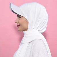 【YF】 Malaysia Ladies Headwrap Muslim Sport Baseball Cap Hijab Summer Shade Chiffon Scarf Turban Plain For Women Headwear