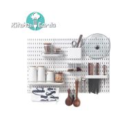 STO แผงแขวนเครื่องมือ ชั้นวางของ Plastic Pegboard and accessory ชั้นพลาสติก DIY เป็กบอร์ด เพกบอร์ด ชั้นแขวนผนัง ชั้นติดตู้เย็น PEGBOARD