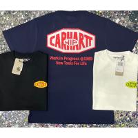 2023 newcarhartt WIP Carhart เครื่องมือผูกแบรนด์ Graffiti Square Letter เสื้อยืดแขนสั้นลำลอง