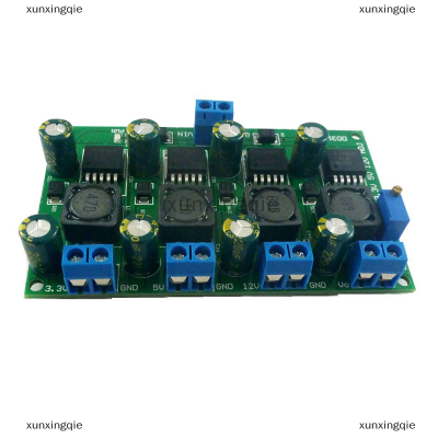 xunxingqie 3A บอร์ดแปลงไฟ4ช่องแบบสลับหลายช่องโมดูล3.3V 5V 12V เอาต์พุตที่ปรับได้ DC DC DC Step-Down Buck Converter BOARD