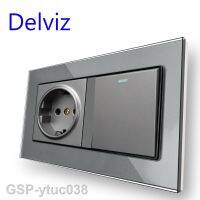 2023ytuc038 Delviz เบ้าติดผนัง110V 250V 1 2Way/1ทางปุ่มกดเปิดปิดหน้าจอโทรศัพท์การ16A แบบมาตรฐาน