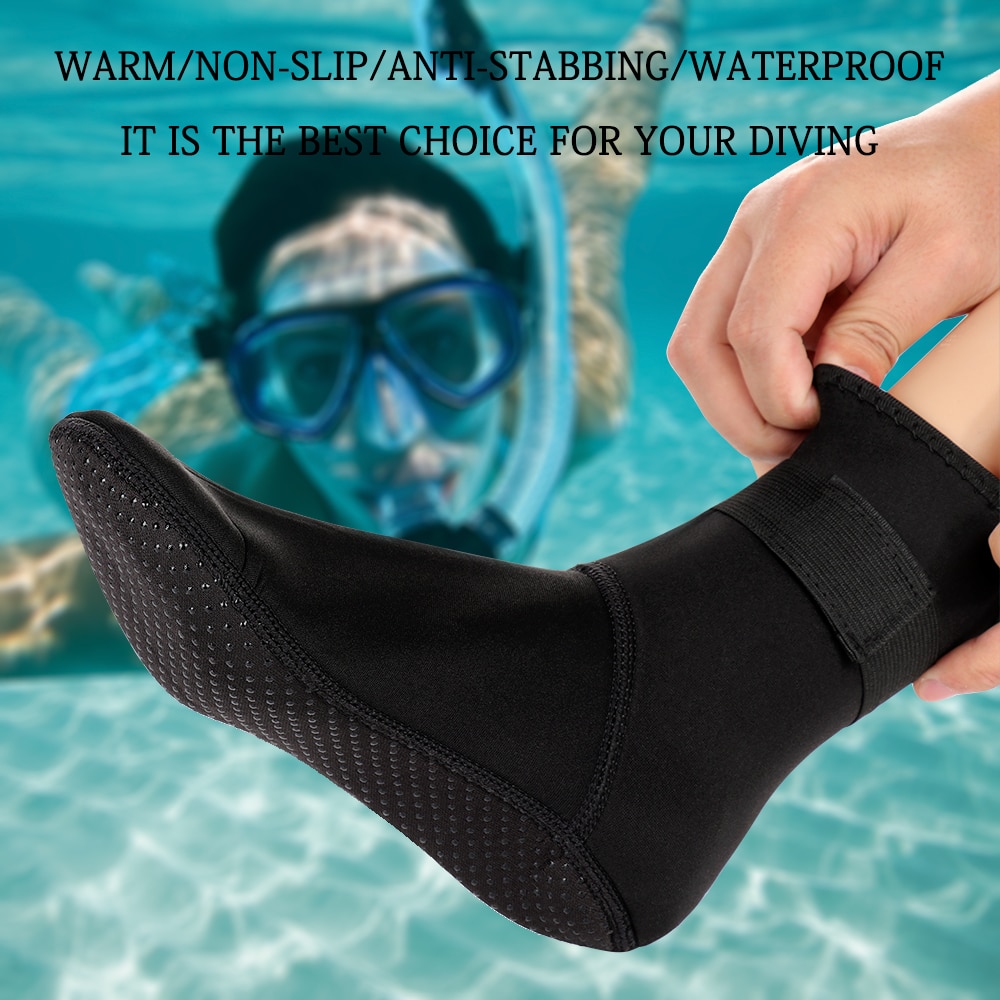 Miuniu Women Men Snorkeling Socks Anti-slip Diving Swimming Water Socks Beach Shoes Swim Fins 