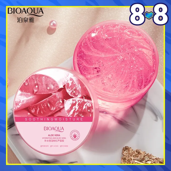 Bioaqua Pink Aloe Vera Soothing Moisture Hydrating Pink Aloe Vera Gel 300g Lazada