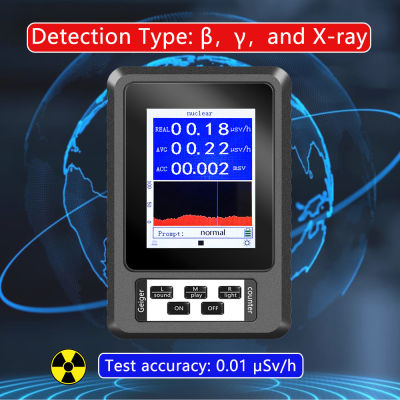 keykits- XR1 Portable Handheld Geiger Counter 2.8inch TFT Color Display Multifunctional Nuclear Radiation and Electromagnetic γ β X Rays Detector