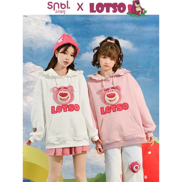 Strawberry Bear Lotso Toy Story snbl x Disney Cute Sweatshirt Velvet