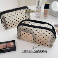 MUJI High-end Cosmetic bag portable 2023 new small size female cute mesh large capacity travel washing storage bag