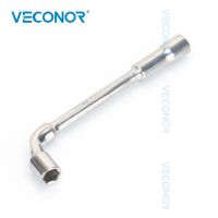 10mm L Type Angled Socket Wrench Spanner With Thru Hole Chome Vanadium