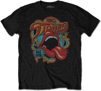 Rolling Stones Mens Retro 70s Vibe Vintage T-Shirt Black