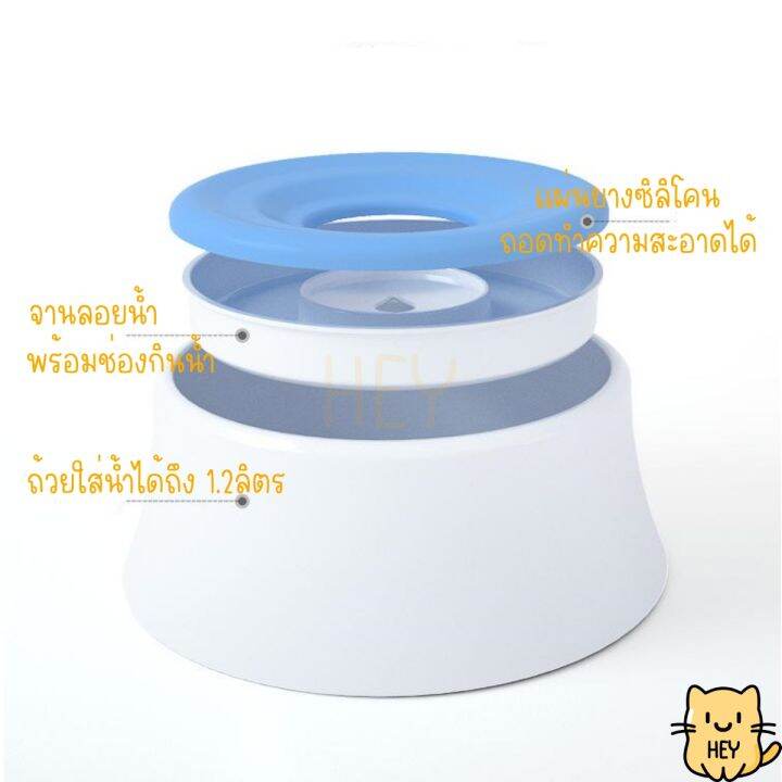 ที่ให้น้ำสัตว์เลี้ยง-ป้องกันการเล่นน้ำ-ป้องกันฝุ่น-เพื่อแมว-สุนัข-floating-bowl-ถ้วยน้ำ-ชามน้ำ