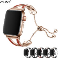 Women strap for Apple watch band 40mm 44mm Stainless steel metal belt correas bracelet band 38mm 42mm series 3 4 5 se 6