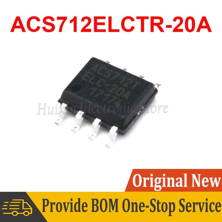|“{} ACS712ELCTR-20A SOP-8 ACS712-20A ACS712T ACS712TELC-20A ACS712 Hall Effect-Based Linear Current Sensor New Original IC Chipset