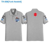 ♟ York Hewlett SUZUKI SUZUKI factory team cycling racing knight clothing motorcycle custom lapel Polo shirts men and women on clothes