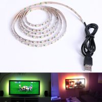 【LZ】 LED strip DC 5V USB SMD 3528 RGB Flexible Light Lamps LED Light TV Background Lighting Adhesive Tape 50CM 1M 2M 3M 4M 5M