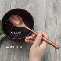 Wooden Spoons, 6 Pieces Wood Soup Spoons for Eating Mixing Stirring Cooking, Lon