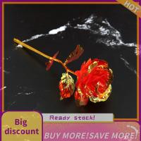 ?【Lowest price】Qearl ดอกไม้ปลอมฟอยล์ดอกกุหลาบดอกไม้วันวาเลนไทน์ของขวัญทอง24K กุหลาบทองตลอดไปรักดอกไม้สำหรับภรรยา