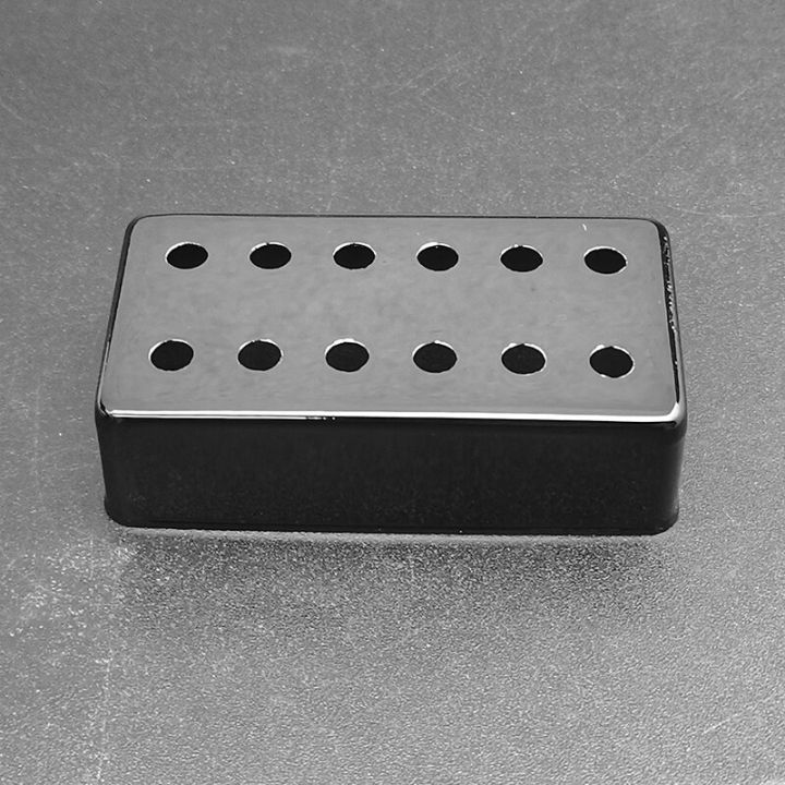 2pcs-two-line-12-hole-brass-70-39mm-pickup-covers-lid-shell-top-for-electric-guitar-humbucker-covers-50-52mm-black-chrome-guitar-bass-accessories