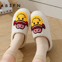 Hot ASIFN Smile Face Cowgirl รองเท้าแตะ Fluffy Cushion สไลด์น่ารักสตรีสบาย Cozy Comfy Smile รองเท้าแตะผู้หญิง Slides