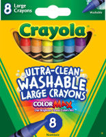 Crayola สีเทียนล้างออกได้ แท่งใหญ่ 8สี
