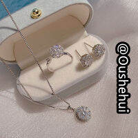 Oushehui Time To Turn Stud Earrings Transit Open Ring สร้อยคอสำหรับผู้หญิง