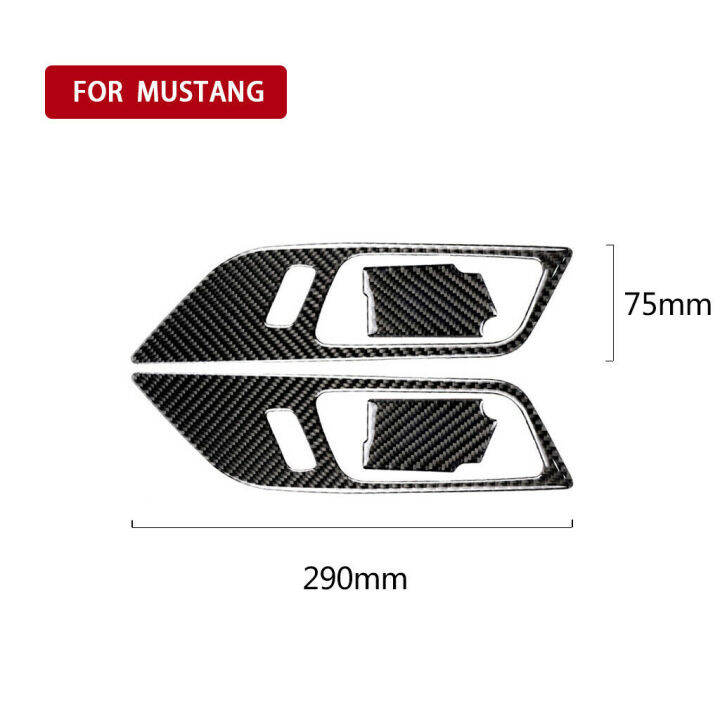 คาร์บอนไฟเบอร์ประตูภายใน-handle-bowl-trim-สำหรับ-ford-mustang-2015-2016-2017-2018-2019-2023