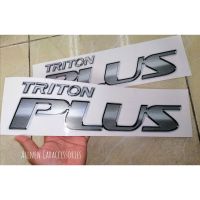 สติ๊กเกอร์ TRITON PLUS ติดข้างท้ายกระบะ แพ็ค 2ชิ้น