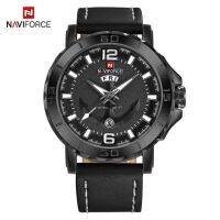 ⌚NAVIFORCE นาฬิกาควอทซ์สำหรับผู้ชายนาฬิกาแอนะล็อกบอกวันที่แบบแฟชั่นทหารหน้าปัดสมอเรือที่สร้างสรรค์นาฬิกาข้อมือกันน้ำ