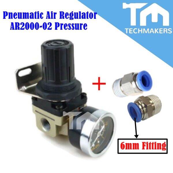 AR 2000 Pneumatic Air Regulator AR2000-02 Pressure Regulating Valve Air ...