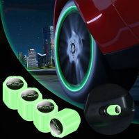 4pcs Fluorescent Car Tire Valve Caps Luminous Tire Valve Stem Cover Air-port Dust Cap Car Decor Accessories for Toyota Honda Kia Wheel Covers