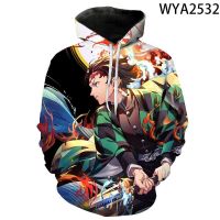 Anime Demon Slayer Kimetsu No Yaiba Hoodies Men Women Cool 3D Printed Sweatshirt Child Harajuku Boy Girl Pullovers Tops Coat