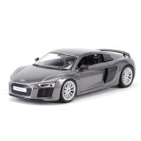 1:24 Audi R8 V10 Plus รถสปอร์ตแบบไฟฟ้าสถิตรถโมเดลของเล่นของสะสมรถ