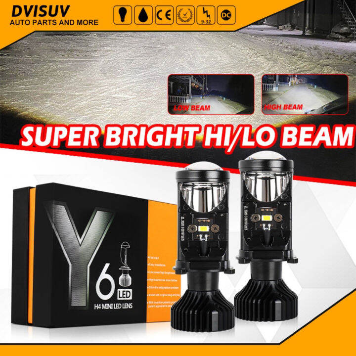 2PC Projector Headlight H4 Led Headlight for Car Projector Light Mini