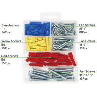 พุกยาง Drywall เจาะด้วยตนเองพลาสติกพร้อมชุดสกรู Assortment Kit, 100 ชิ้น Drywall Anchor Kit พร้อมสกรู-g0g