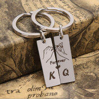 พวงกุญแจ Keyring 2ชิ้น/เซ็ตสลัก King Queen Forever Love ของขวัญสำหรับคู่รัก