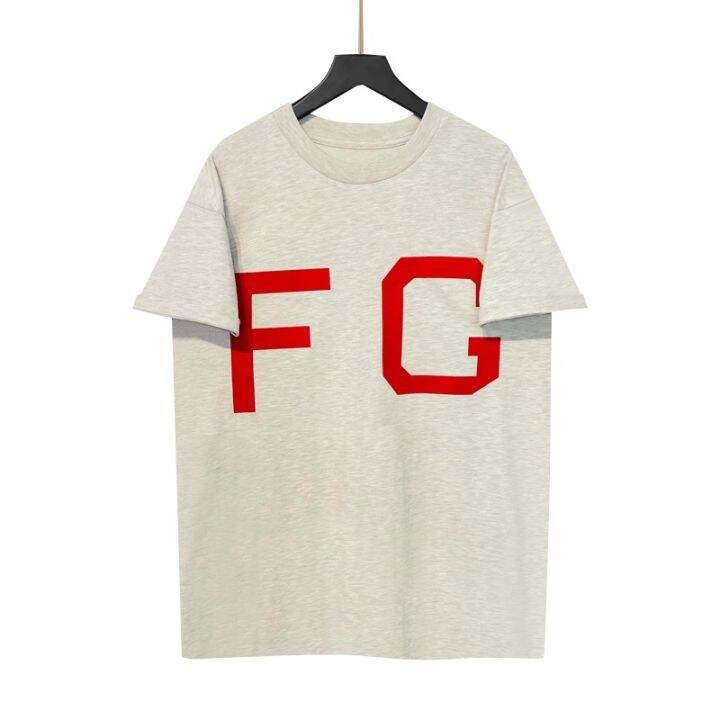 เสื้อยืดแขนสั้น-คอกลม-ผ้าฝ้าย-พิมพ์ลาย-fog-fear-of-god-ทรงหลวม-อเนกประสงค์