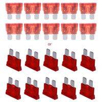 【YF】 New 10Pcs Blade Fuses Standard 10AMP Red 10A Flat Fuse Car Motorcycle Bike Van Auto