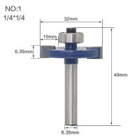 1ชิ้นก้าน T ประเภทแบริ่งไม้ตัดกัดอุตสาหกรรมเกรด Rabbeting บิตเครื่องมืองานไม้เราเตอร์บิตสำหรับไม้