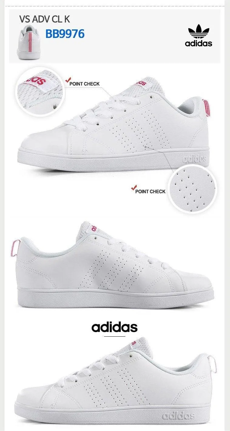 Vegetales Noveno simplemente Adidas Girls Essentials VS Advantage Clean Shoes BB9976 White / Pink 255mm  | Lazada Singapore
