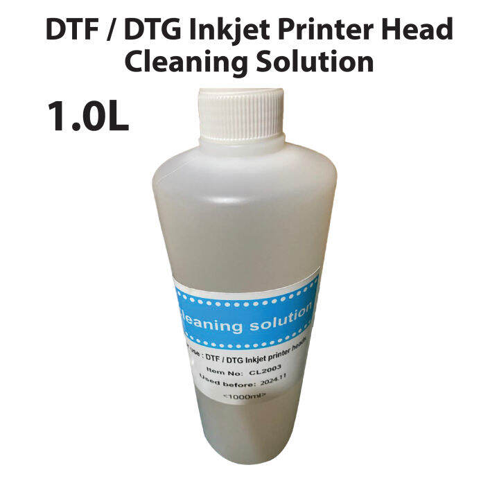 DTF / DTG Inkjet Printer Head Cleaning Solution 1.0L 250ml Printhead