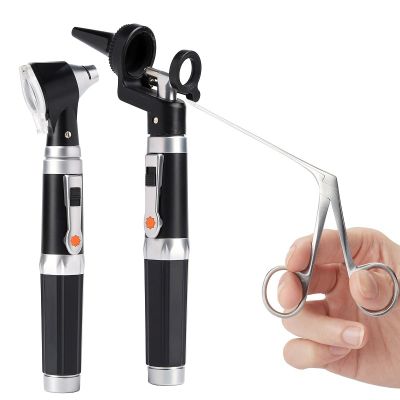 Medical Ear Pick Endoscope Earwax Remover Hartman Micro Alligator Crocodile Nose Forceps Otoscope Cleaner Clip Tweezer Set