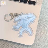 LOMBARDY Car Accessories Special Mymelody Key Holder Cinnamoroll Fitness Macho Pendant Keychain Bag Pendant Muscle Keychain Kuromi