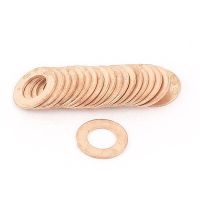 9mmx16mmx1mm Copper Crush Washer Flat Seal Ring Fitting 20 Pcs Nails  Screws Fasteners