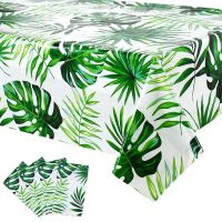 【LZ】 1 Pc Hawaii Palm Leaves Tablecloth Disposable Plastic Tropical Summer Party Table Covers for Birthday Luau Decor Tablecloth