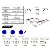 Stainless Steel Reading Glasses with Diopters Mens Spectacles Farsighted Spectacle Frames for Women Men +1 1.5